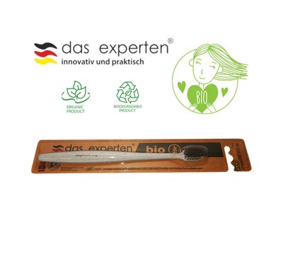 Das Experten® bio: 100% органічна м'яка зубна щітка (сіра) fada-Aq-10022 фото